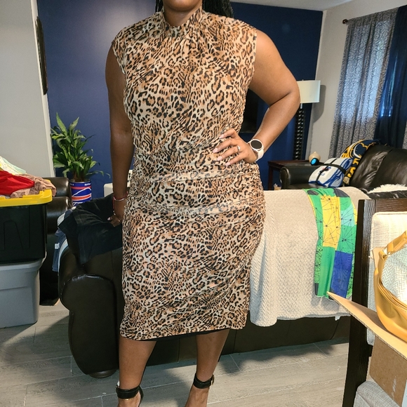 Chico's Dresses Chicos Leopard Print Dress Poshmark